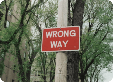 Wrong way